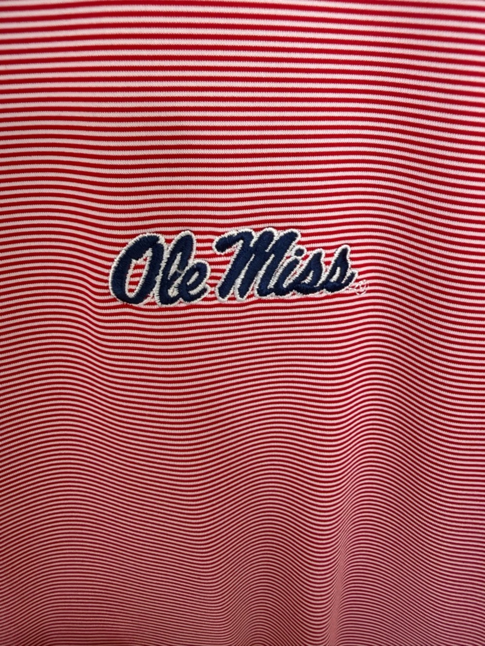 PETER MILLAR Ole Miss Jubilee Stripe Performance Polo in Red MEOCEK11S - Picture 6 of 9